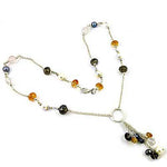 Load image into Gallery viewer, 925 Silver Multi-Gemstone Beaded Necklace | Women's Fashion Jewelry