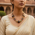 Load image into Gallery viewer, Beaded Gemstone Statement Necklace for Women | Fashion Jewelry