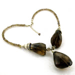 Load image into Gallery viewer, Smoky Quartz Bead Necklace | Sterling Silver | Women's Jewelry Gift