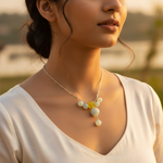 Load image into Gallery viewer, Silver Beaded Gemstone Necklace for Women | Fashion Jewelry