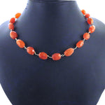 Load image into Gallery viewer, Orange Gemstone Bead Necklace | Women's Fashion Jewelry