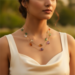 Load image into Gallery viewer, Gemstone Beaded Necklace | Colorful Semi-Precious Stone Necklace