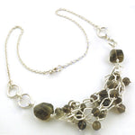 Load image into Gallery viewer, Smoky Quartz Cluster Silver Necklace for Women | Gift Jewelry