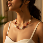 Load image into Gallery viewer, Red Carnelian & Freshwater Pearl Necklace | Women's Jewelry