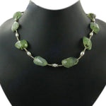 Load image into Gallery viewer, Green Jade & Pearl Beaded Necklace | Women's Gemstone Jewelry