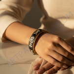 Load image into Gallery viewer, gold plating Bangle Bracelet with Gemstones | Luxury Jewelry for Women