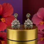 Load image into Gallery viewer, gold plating Diamond Cluster Earrings for Women | Floral Design Jewelry
