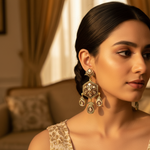 Load image into Gallery viewer, Vintage Diamond Earrings | 18K Gold Plated | Women's Jewelry