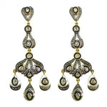 Load image into Gallery viewer, Art Deco Drop Earrings | Silver & Diamond for Women