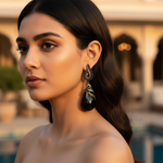 Load image into Gallery viewer, Black Onyx Drop Earrings for Women | Statement Jewelry