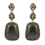 Load image into Gallery viewer, Sapphire & Ruby Drop Earrings for Women | Statement Jewelry