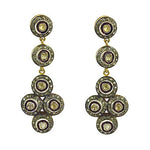 Load image into Gallery viewer, gold plating Diamond Dangle Earrings | Luxury Women's Jewelry Gift