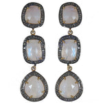 Load image into Gallery viewer, Moonstone Drop Earrings in Silver | For Women | Gift