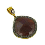 Load image into Gallery viewer, gold plating Ruby Pendant Necklace for Women | Gemstone Jewelry Gift