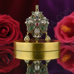Load image into Gallery viewer, Silver Emerald Ruby Pendant | Vintage Style Jewelry for Women