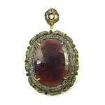 Load image into Gallery viewer, Ruby & Emerald Pendant Necklace | Vintage Style Jewelry Gift
