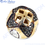 Load image into Gallery viewer, gold plating and black stone orb pendant, unique fashion jewelry for women, handcrafted design.