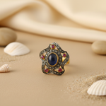 Load image into Gallery viewer, Sapphire & Ruby Ring | gold plating Plated Cocktail Ring for Women