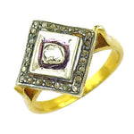 Load image into Gallery viewer, gold plating Ring with Diamond-like Stones | Square Gemstone Ring