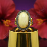 Load image into Gallery viewer, Yellow Stone Gold Ring for Women | Statement Jewelry