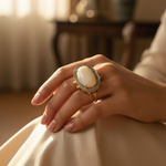 Load image into Gallery viewer, Yellow Stone gold plating Ring for Women | Statement Jewelry