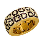 Load image into Gallery viewer, gold plating Ring with White Stone Inlay for Women | Statement Jewelry