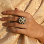 Load image into Gallery viewer, gold plating Ring with Diamond Cluster | Women's Jewelry | Gift
