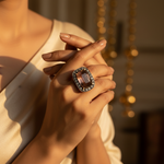 Load image into Gallery viewer, Sapphire & Diamond Ring | gold plating Finish Ring For Women