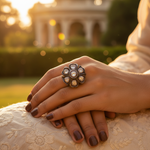 Load image into Gallery viewer, Vintage Flower Diamond Ring | gold plating Ring for Women