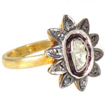 Load image into Gallery viewer, Vintage Diamond Cluster Ring | gold plating Ring | Women's Jewelry