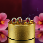 Load image into Gallery viewer, Ruby Earrings & Ring Set | gold plating Plated Jewelry | Gift for Her