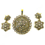 Load image into Gallery viewer, gold plating Diamond Floral Pendant & Earrings Set for Women | Gift Jewelry