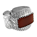Load image into Gallery viewer, Silver Carnelian Stone Bracelet | Statement Jewelry for Women