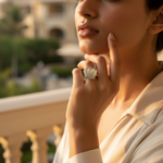 Load image into Gallery viewer, Silver Quartz Stone Ring for Women | Gift Jewelry