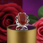 Load image into Gallery viewer, 925 Silver Carnelian Ring for Women | Gemstone Jewelry