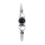 Load image into Gallery viewer, 925 Silver Onyx Drop Earrings for Women | Black Gemstone Jewelry