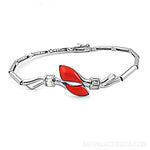 Load image into Gallery viewer, Silver Coral Bracelet for Women | Red Stone Jewelry