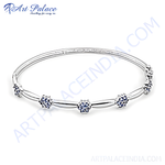 Load image into Gallery viewer, Sterling silver bracelet featuring multiple blue gemstones set in a minimalist design