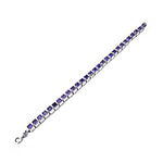 Load image into Gallery viewer, Silver Amethyst Square Bracelet for Women | Gift Jewelry