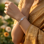 Load image into Gallery viewer, 925 Sterling Silver Floral Bracelet for Women | Silver Jewelry Gift