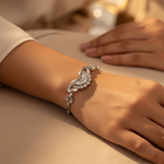 Load image into Gallery viewer, Silver Baguette Diamond Bracelet for Women | Wedding Jewelry