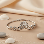 Load image into Gallery viewer, Silver Baguette Diamond Bracelet for Women | Wedding Jewelry