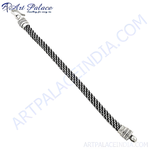 Load image into Gallery viewer, 925 sterling silver braided chain bracelet for men and women. Daily wear jewelry.