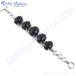 Load image into Gallery viewer, Silver Amethyst Bracelet for Women | Oval Stone Jewelry