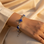 Load image into Gallery viewer, 925 Sterling Silver Blue Gemstone Bracelet for Women