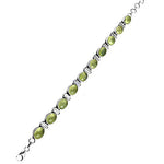 Load image into Gallery viewer, 925 Silver Peridot Bracelet for Women | Green Gemstone Jewelry