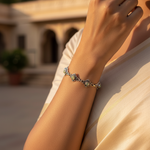 Load image into Gallery viewer, 925 Silver Green Gemstone Bracelet for Women | Daily Wear Jewelry