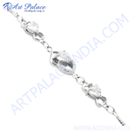 Load image into Gallery viewer, 925 sterling silver bracelet with sparkling cubic zirconia stones, perfect for gifting
