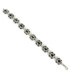 Load image into Gallery viewer, 925 Silver Black Onyx Bracelet for Women | Floral Design Jewelry
