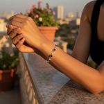 Load image into Gallery viewer, 925 Silver Iolite Bracelet for Women | Oval Gemstone Jewelry